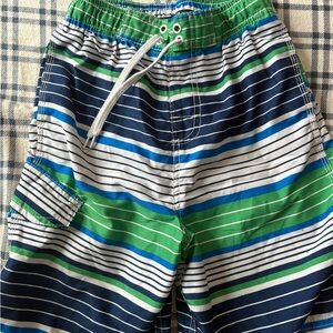 Kanu Surf Kids Striped Shorts - Green, Blue, White
